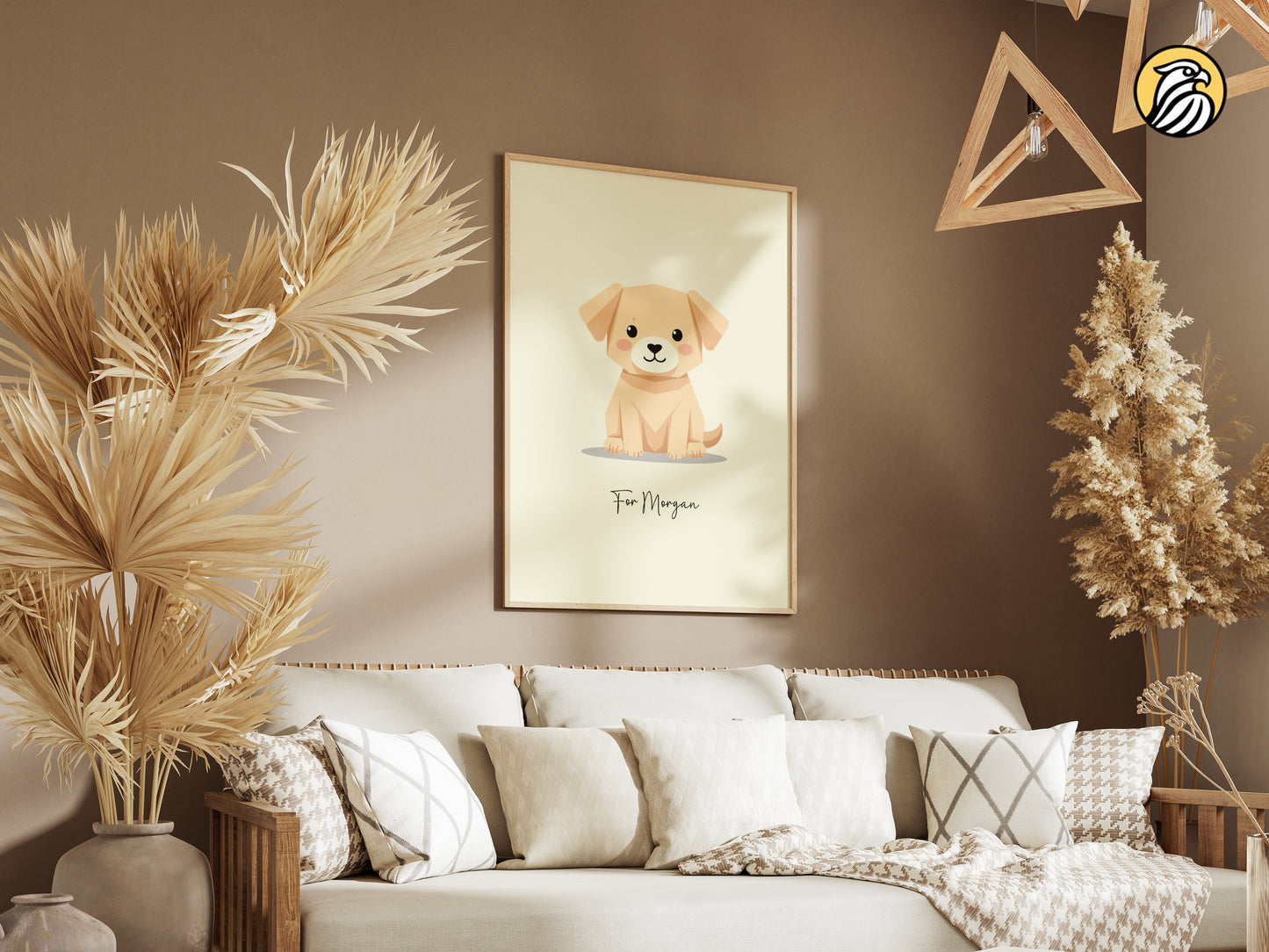 Personalized Puppy Wall Art | Custom Pet Name Digital Poster | Dog Nursery Printable | Kids Room Decor | Made to Order