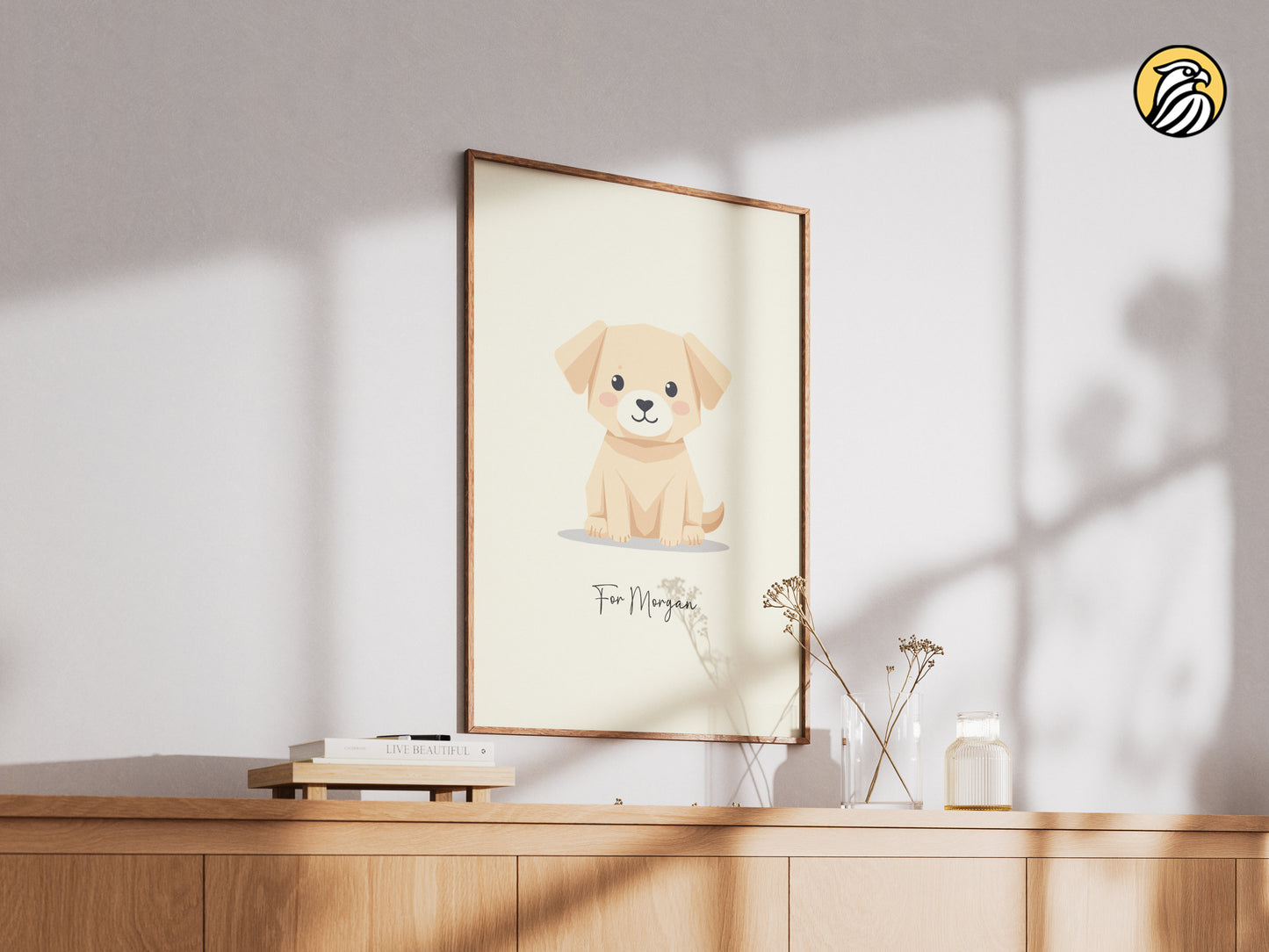 Personalized Puppy Wall Art | Custom Pet Name Digital Poster | Dog Nursery Printable | Kids Room Decor | Made to Order