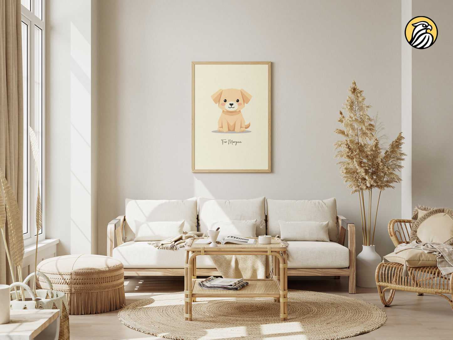 Personalized Puppy Wall Art | Custom Pet Name Digital Poster | Dog Nursery Printable | Kids Room Decor | Made to Order