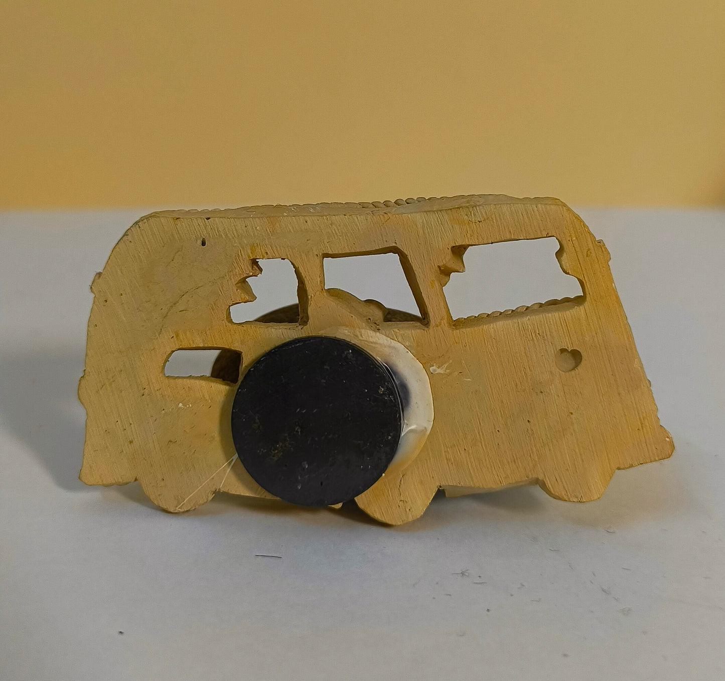 Beach Van Fridge Magnet – Handmade Coastal Décor with Palm Tree, Dolphins, Seashells & Nautical Beach Vibes