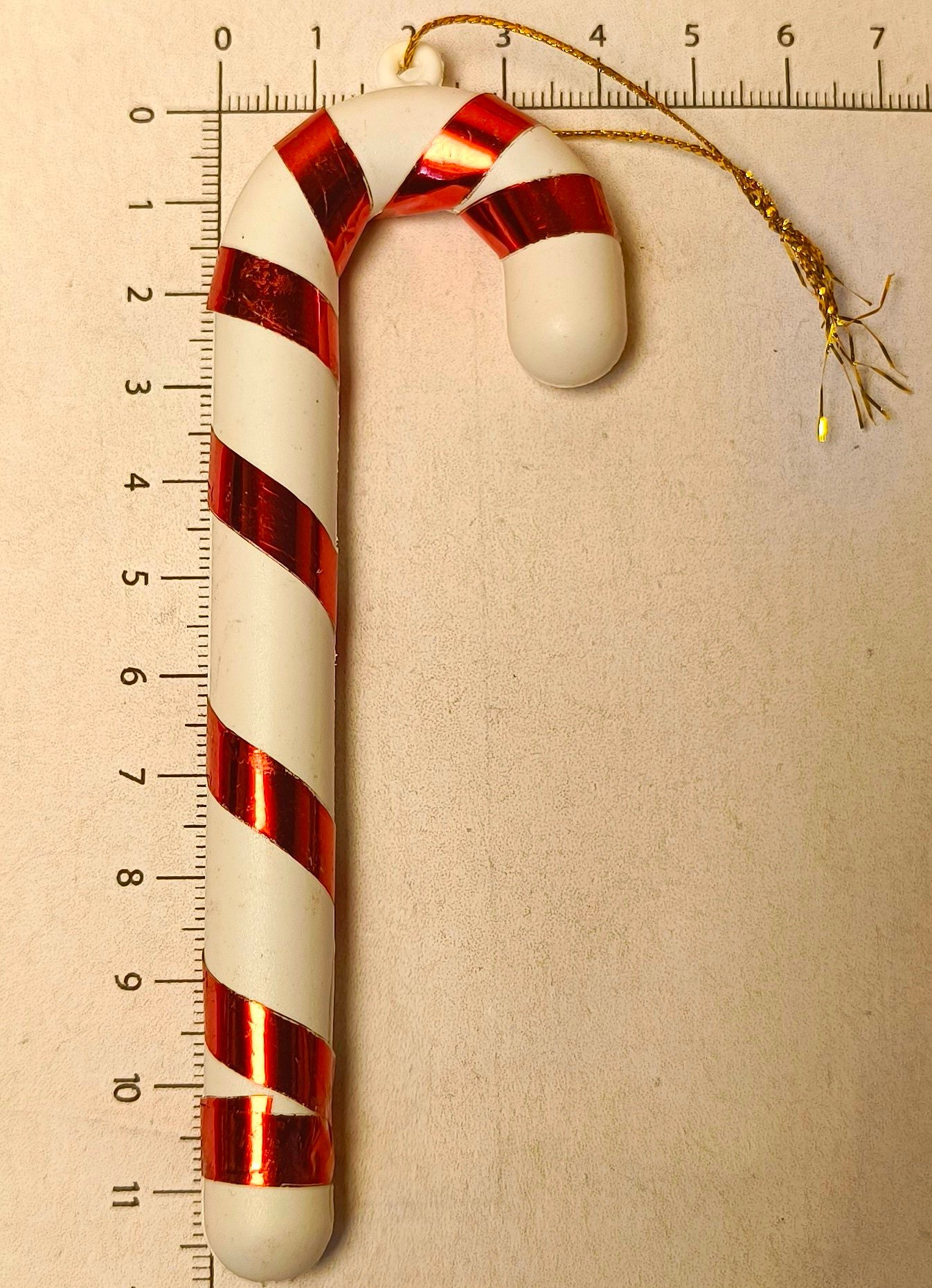 Candy Cane Christmas Ornaments (Set of 3) - Red & White Holiday Tree Decorations for Festive Home Styling