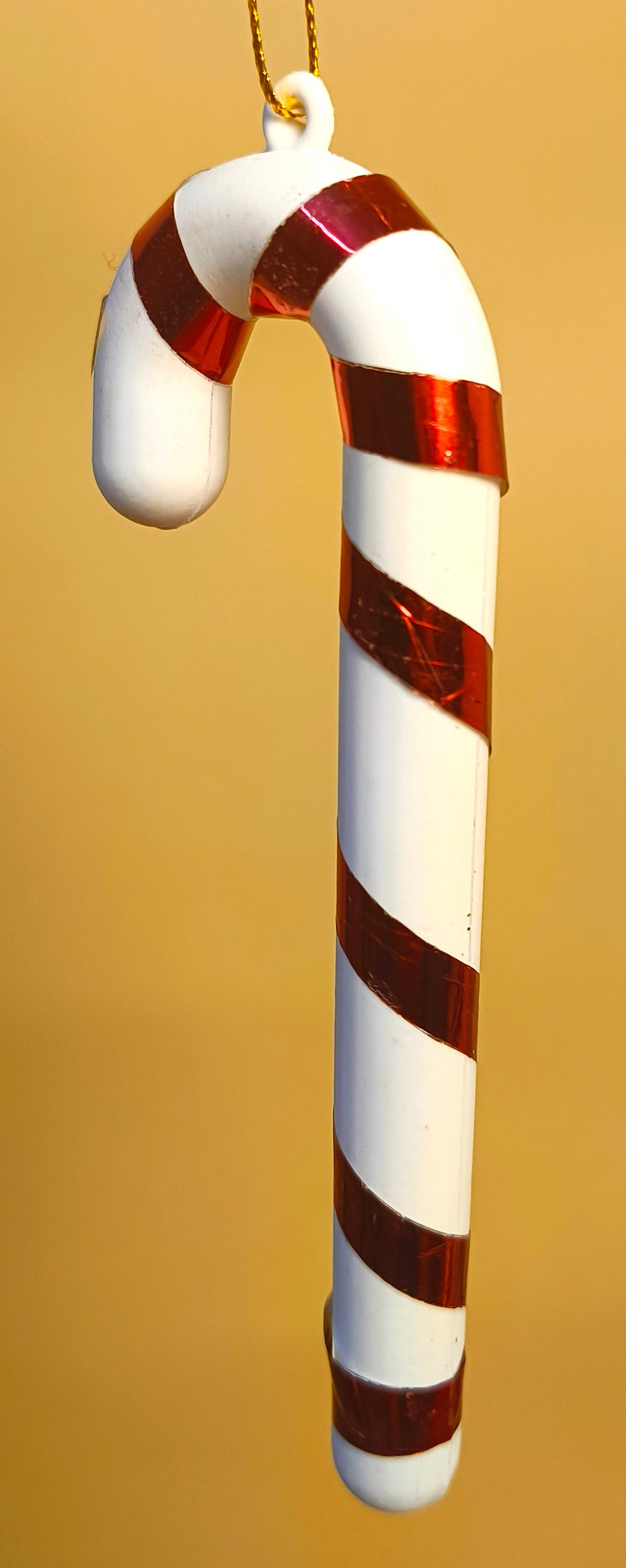 Candy Cane Christmas Ornaments (Set of 3) - Red & White Holiday Tree Decorations for Festive Home Styling