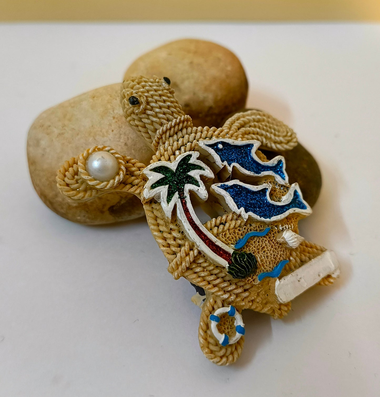 Handmade Sea Turtle Fridge Magnet – Coastal Ocean Décor for Beach Lovers & Nautical Home Styling