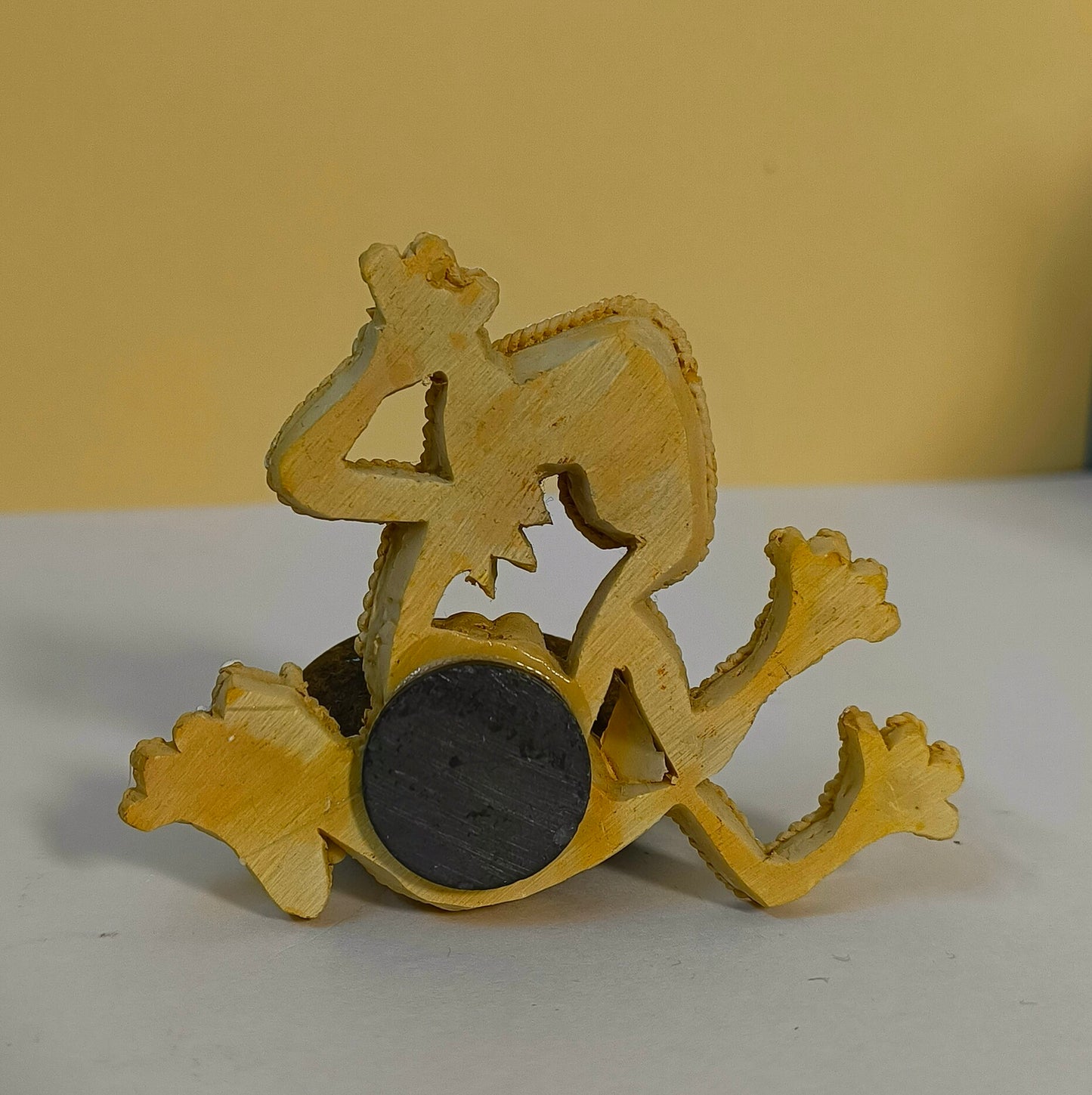 Sunny Beach Frog Fridge Magnet – Handmade Coastal Décor with Palm Trees, Seagulls & Nautical Summer Vibes