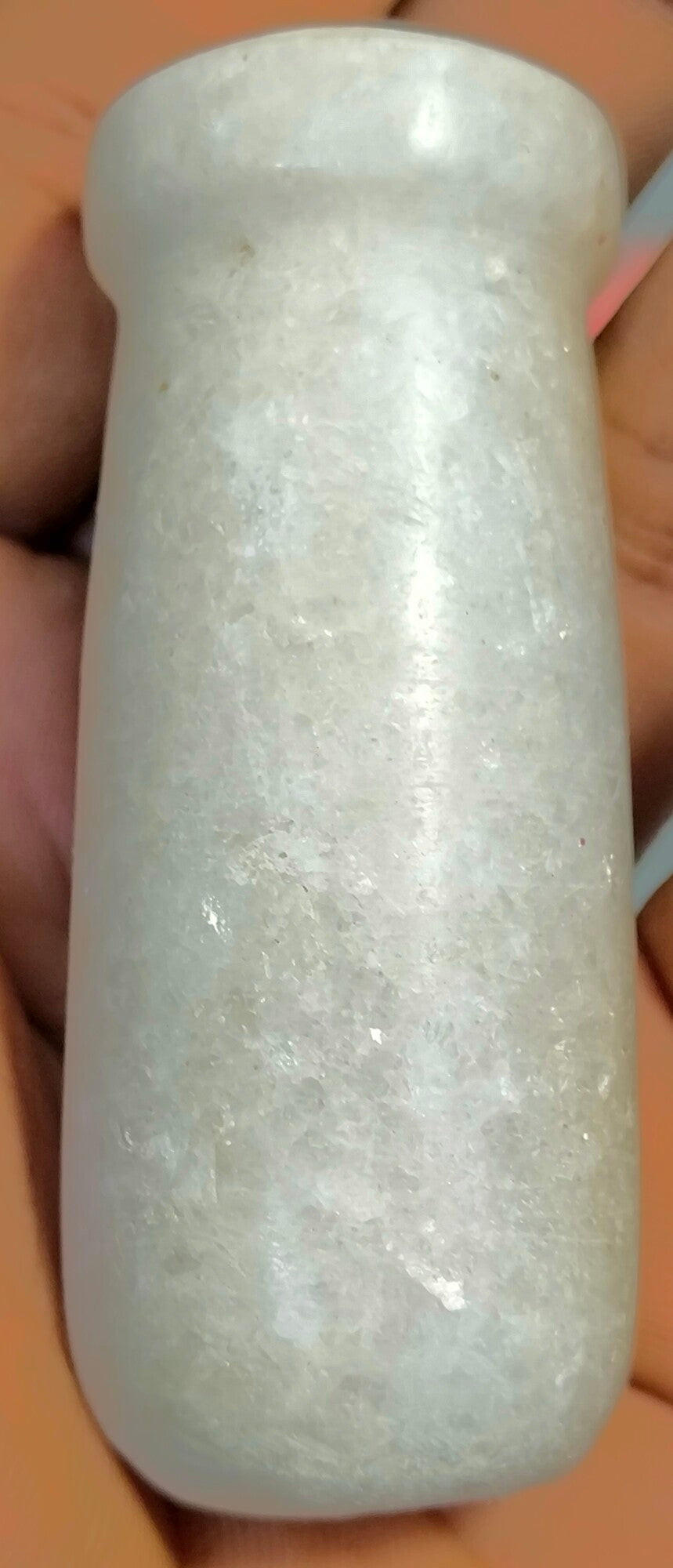 Handcrafted White Marble Mortar & Pestle – Traditional Spice & Herb Grinder for Kitchen, Ayurveda & Cooking Lovers