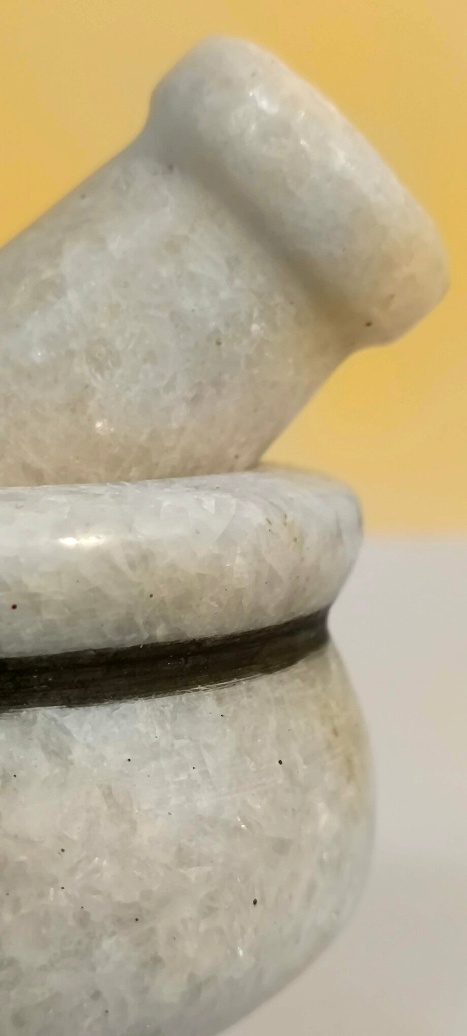 Handcrafted White Marble Mortar & Pestle – Traditional Spice & Herb Grinder for Kitchen, Ayurveda & Cooking Lovers